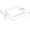 Pioneer Plastics 092C Clear Square Plastic Container, 4.625" W x 4.625" D x 1.125" H
